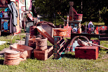 Flea market in Moscow, Russia.