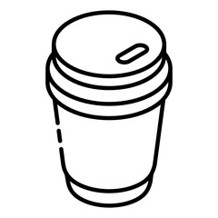 
Unique icon of takeaway coffee, glyph  isometric icon 
