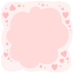 Abstract background with hearts. Cartoon flat style. Isolated over white background. Illustration. Vector