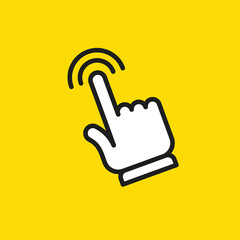 Obraz premium Hand click icons. Clicking finger pointer. Vector illustration.