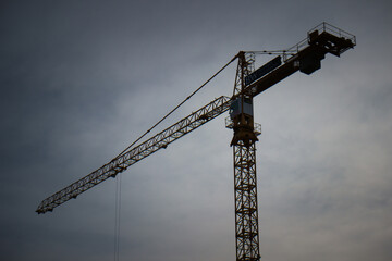 construction crane against the sky