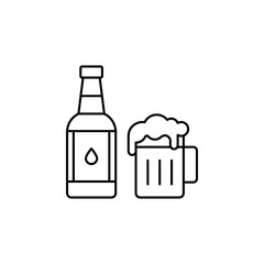 Beer Icon in trendy flat style isolated on grey background. Mug of beer icon. Beer glass symbol for your web site design, logo, app, UI. Vector illustration, EPS10.