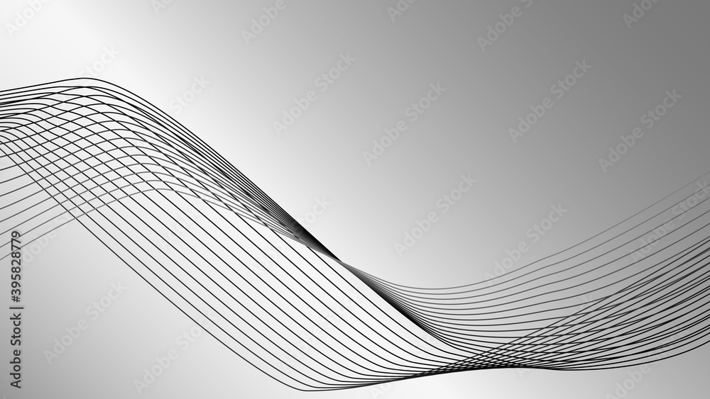 Aufkleber Abstract background with gray halftones.Vector dynamic wave. EPS 10