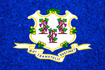 Connecticut State Flag on Cork
