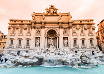 Trevi Fountain, Italian: Fontana di Trevi, in Rome, Italy.