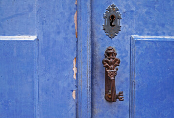 Ancient door detail, Tiradentes, Brazil