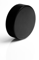 Hockey Puck Standing on Side