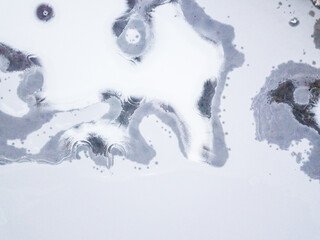 Shapes in the snow formed on lake ice in ontario