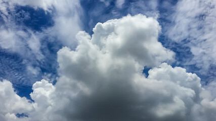white clouds in blue sky 