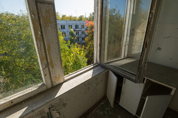 Abandoned apartment in soviet ghost town Chernobyl-2