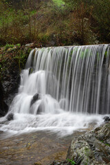 Jet of water natural pool Descargarmaria in the Sierra de Gata