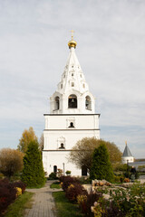 Belfry in Luzhetsky Ferapontov monastery, Mozhaysk, Moscow region, Russia