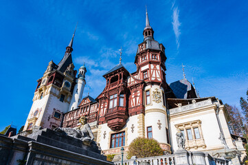 Romanian Castle of Peles near Sinaia - Romania