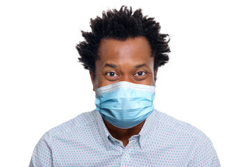 Beautiful person wearing a mouth mask