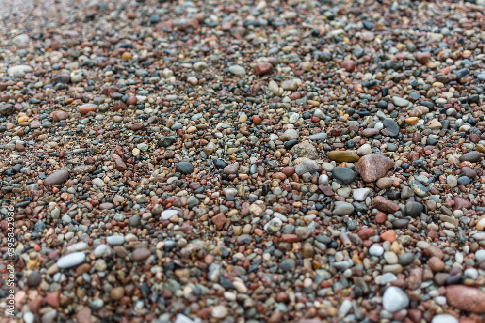 Wall mural Pebbles Background, beach from Devon, England