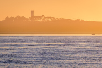 Naklejka premium Douro River Estuary park in Vila Nova de Gaia city in Portugal