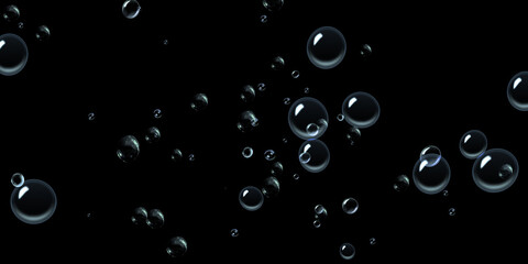 Soap bubbles Stock Image In Black Background