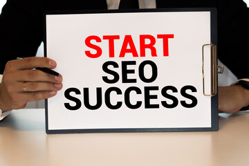 Text sign showing Seo Success.