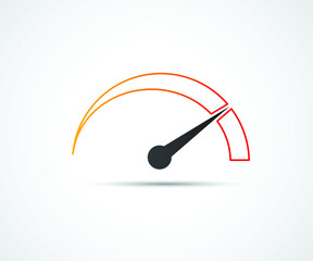 Speed, vector logo racing event, with the main elements of the modification speedometer