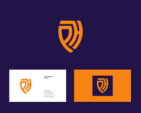 Letter P H logo design. creative minimal monochrome monogram symbol. Universal elegant vector emblem. Premium business logotype. Graphic alphabet symbol for corporate identity