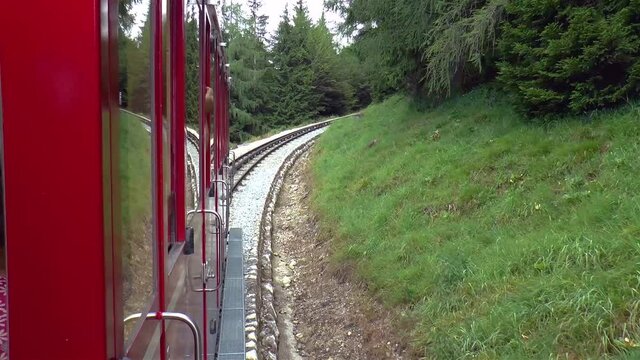 Schafberg Cog Railway. Schafberg cog train in St. Wolfgang, Austria.