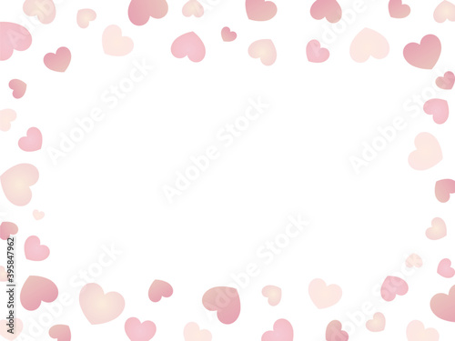 ハートのフレーム枠 メッセージカード ピンク Wall Mural Senryu