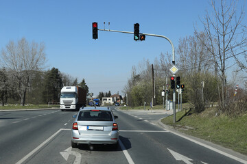 traffic light controlled intersection