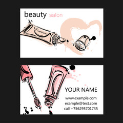Business card of beauty salon.