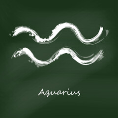 Abstract illustration of the zodiac sign Aquarius.