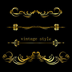 Vintage frames and scroll elements