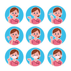 歯科助手のアイコンセット