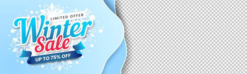 Winter Sale with Empty Space Banner