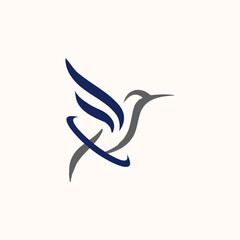 Bird logo design template premium