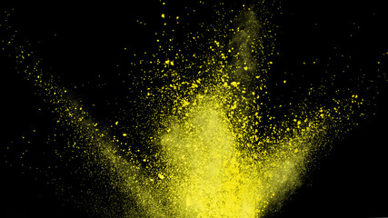 abstract powder color on black  background