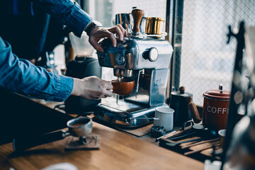 エスプレッソマシンのある風景