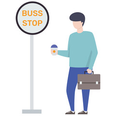 Bus Stop Vector 