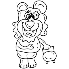 Lion Cartoon Character