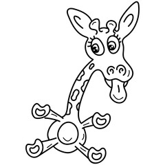 Fototapeta na wymiar Giraffe Animal Cartoon 