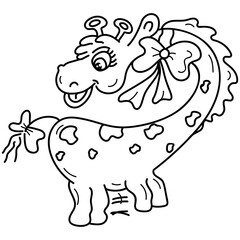 Fototapeta premium Giraffe Animal Drawing 