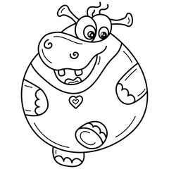 Hippo Cartoon Drawing 
