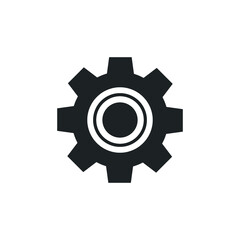 Gear Logo Template vector icon. Abstract Gear sign on white background.