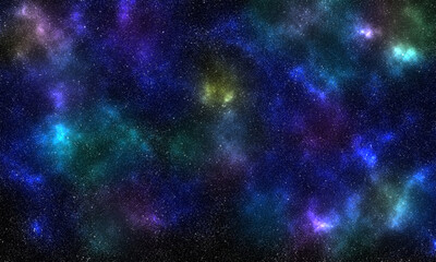 Abstract with stars and effect based on Milky Way and space.