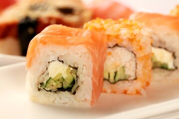 Sushi Serving Close-up