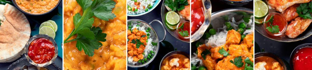 Traditional Indian cuisine.