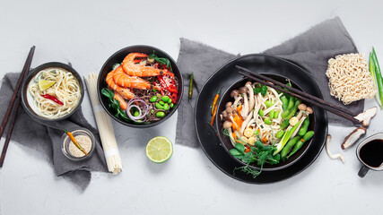 Various of Asian meals