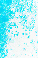  Beautiful blue abstract background from mixied water and oil.