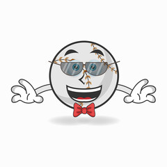 The Baseball mascot character becomes a businessman. vector illustration