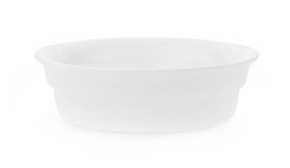 empty white bowl isolated on white background