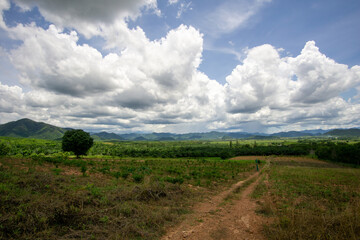 Fototapeta na wymiar Rural routes in remote areas