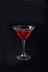 Martini Drink With Cherry